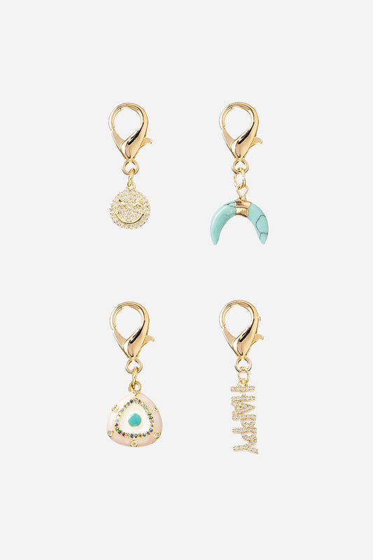 LA COQUE FRANCAISE METAL PACK 4 CHARMS HAPPY
