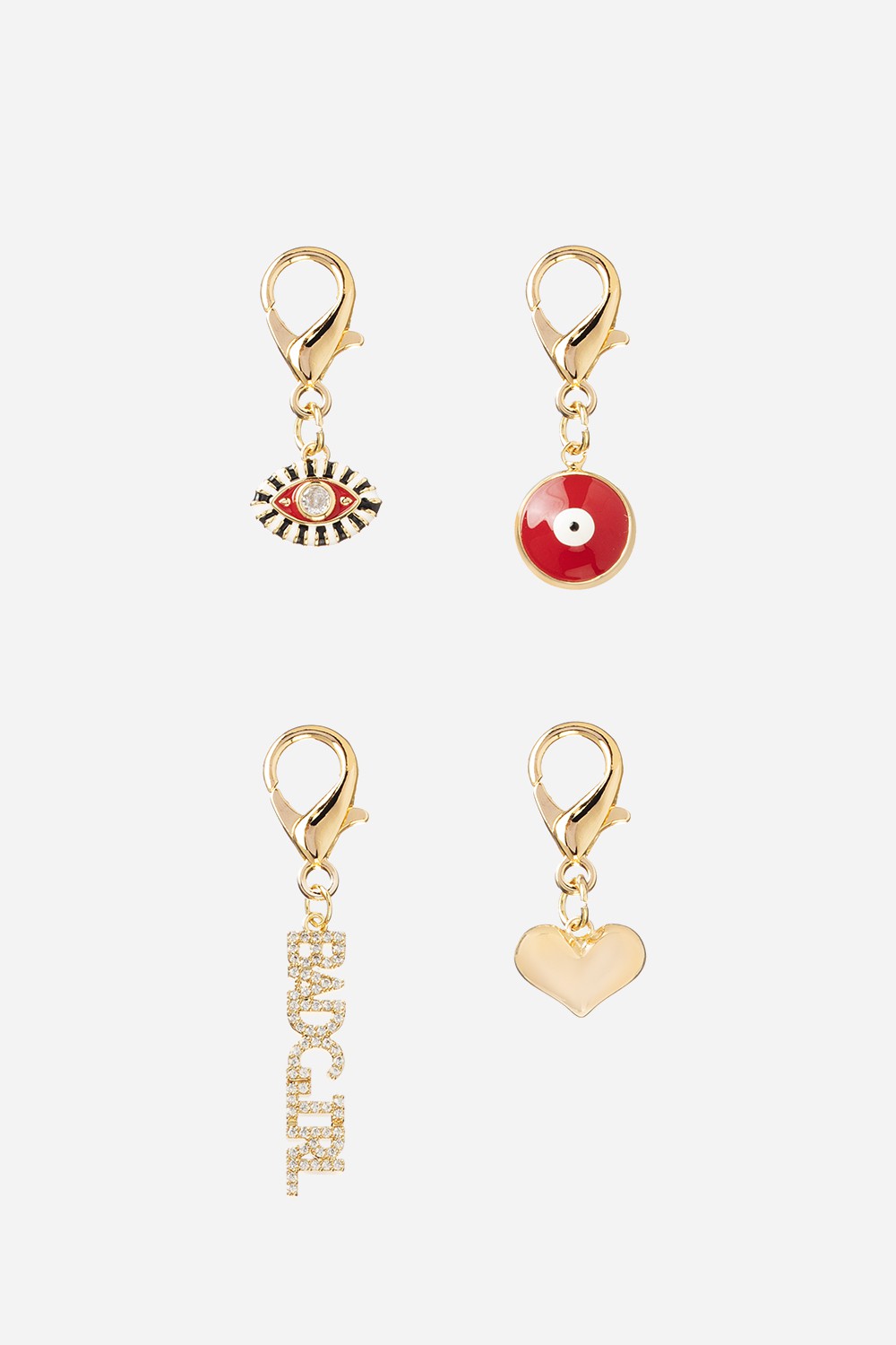 LA COQUE FRANCAISE NYLON PACK 4 CHARMS BADGIRL