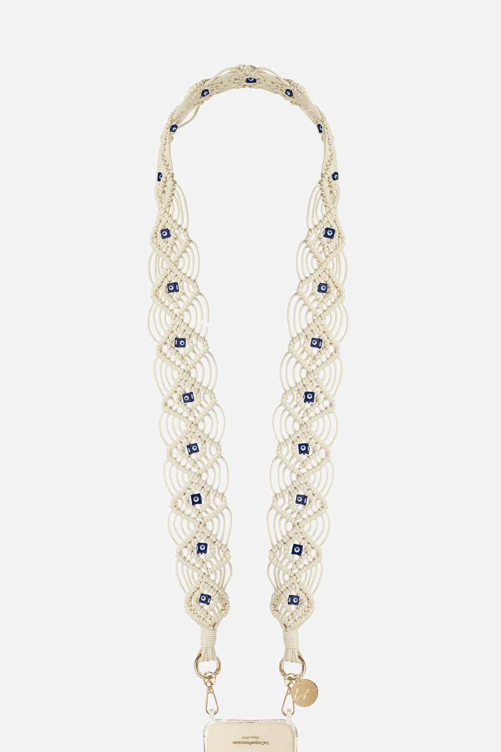 LA COQUE FRANCAISE TISSU EVE BEIGE AVEC PERLES YEUX
