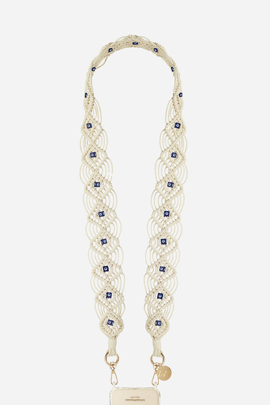 LA COQUE FRANCAISE TISSU EVE BEIGE AVEC PERLES YEUX