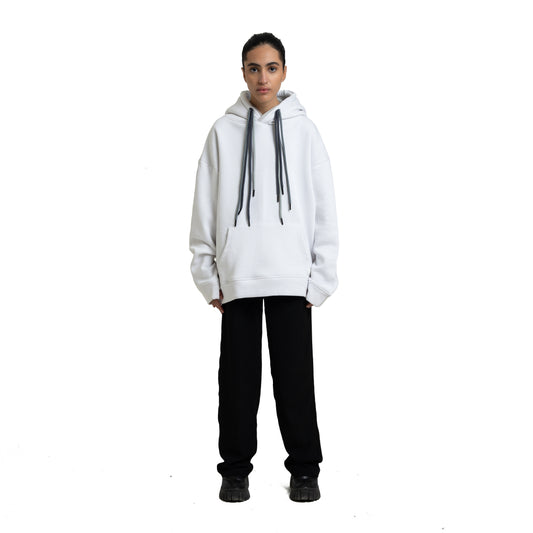 By Chance Go Outside White Hoodie