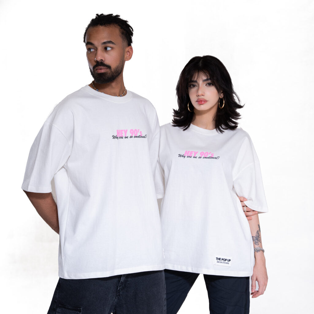 The Pop Up Selectives 90's White x Pink T-shirt