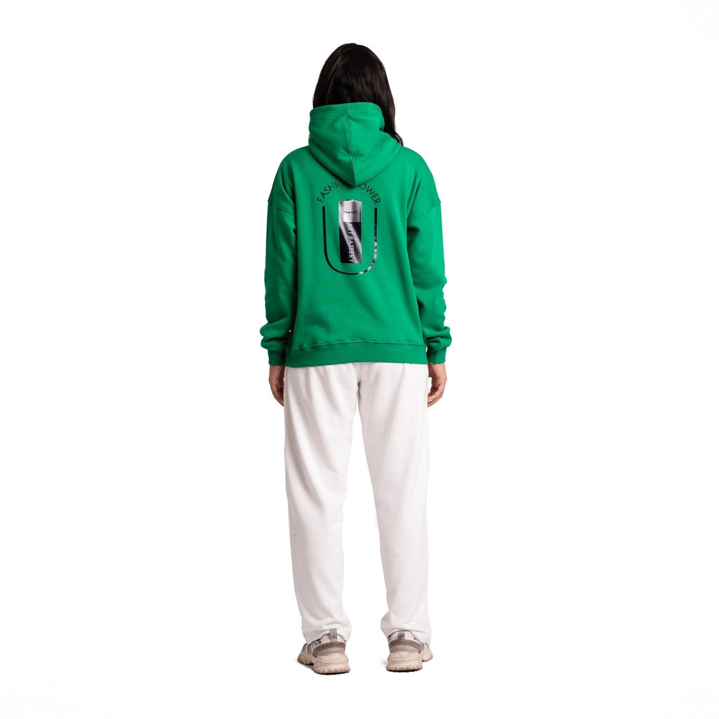 Other Face Fashion Power Green Hoodie