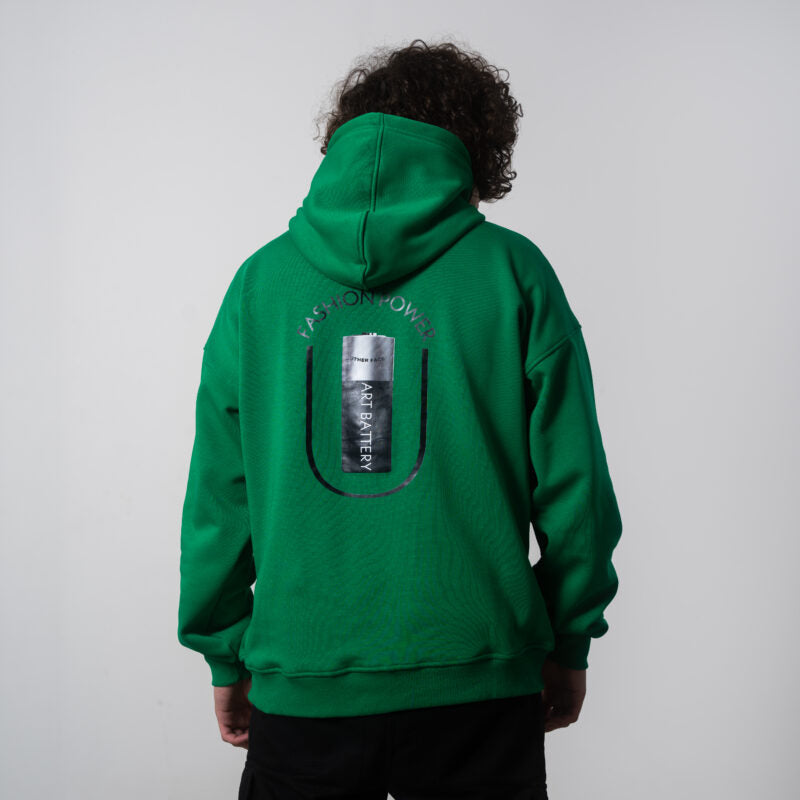 Other Face Fashion Power Green Hoodie